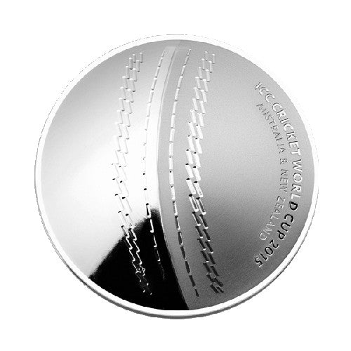 2015 $5 ICC Cricket World Cup Fine Silver Proof Domed Coin