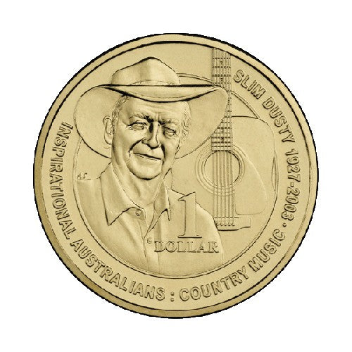 2013 $1 Inspirational Australians Slim Dusty Uncirculated Coin in Card