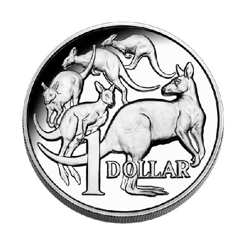 2014 $1 30th Anniversary Mob of Roos High Relief 1oz Silver Proof Coin