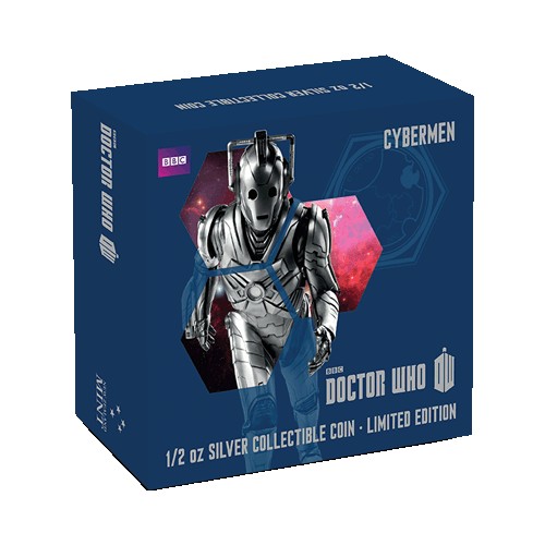 2014 $1 Dr Who Monsters - Cybermen 1/2oz Silver Coin