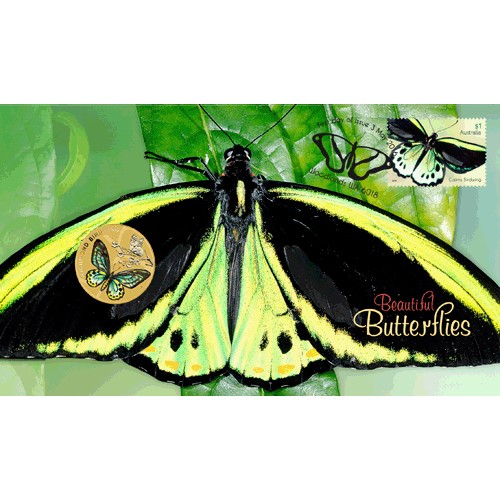2016 $1 Beautiful Butterfllies - Australian Richmond Butterfly Coin & Stamp Cover PNC