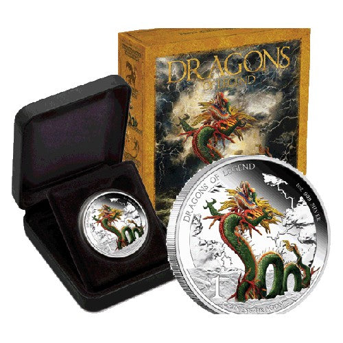 2012 $1 Dragons of Legend - Chinese Dragon 1oz Silver Proof Coin