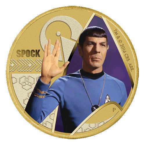 2016 $1 Star Trek Spock Coin & Stamp Cover PNC