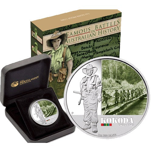 2012 $1 Famous Battles in Australian History - Kokoda 1942-1943 1oz Silver Coin