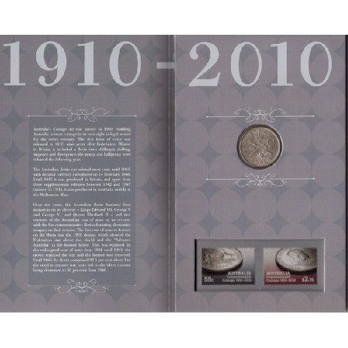 2010 Australian Commonwealth Coinage Florin & Stamp Pack Limited Edition