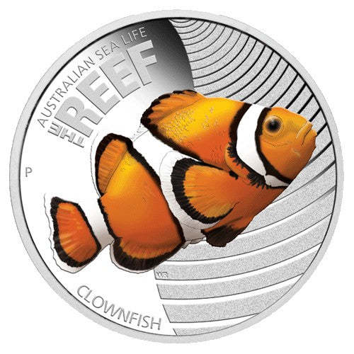 2010 50c Australian Sea Life Series  - Clownfish 1/2oz Silver Proof Coin