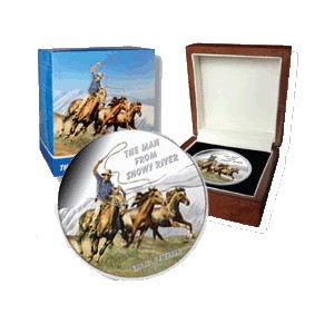 2010 $1 The Man from Snowy River 1oz Silver Proof Coin