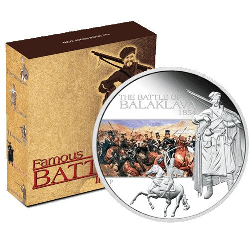 2009 $1 Famous Battles in History - Balaklava 1oz  Silver Proof Coin