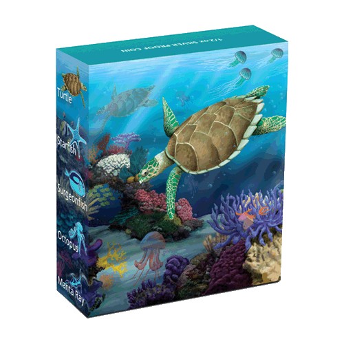 2011 50c Australian Sea Life Series II - Hawksbill Turtle 1/2oz Silver Proof Coin