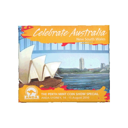 2010 $1 Celebrate Australia ANDA Sydney NSW 1oz Silver Proof Coin