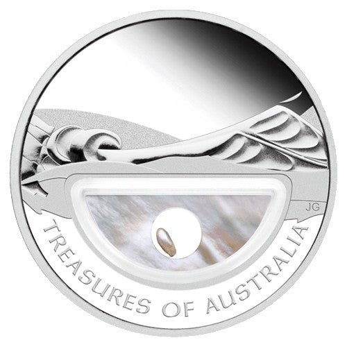 2011 $1 Treasures of Australia Silver Locket Series - Pearls 1oz Silver Proof Coin