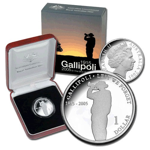 2005 $1 Gallipoli 1915 - 2005 Silver Proof Coin