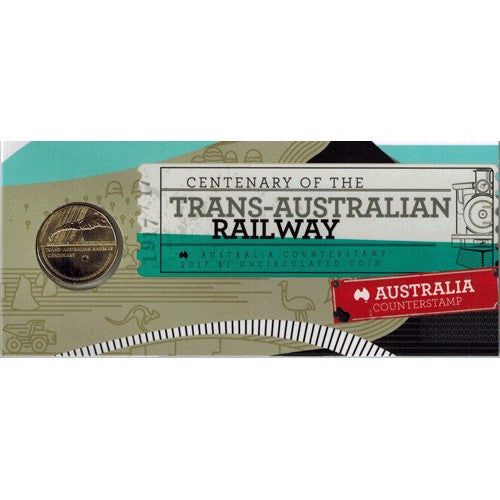 2017 $1 Centenary of the Trans-Australian Railway Australia Counterstamp