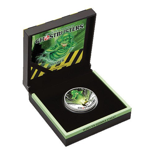 2017 $1 Ghostbusters - Slimer 1oz Silver Coloured Coin