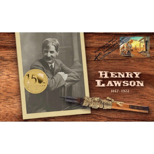 2017 $1 150th Anniversary of Henry Lawson Coin & Stamp Cover PNC