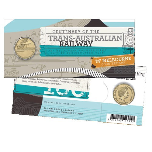 2017 $1 Centenary of the Trans-Australian Railway M Counterstamp