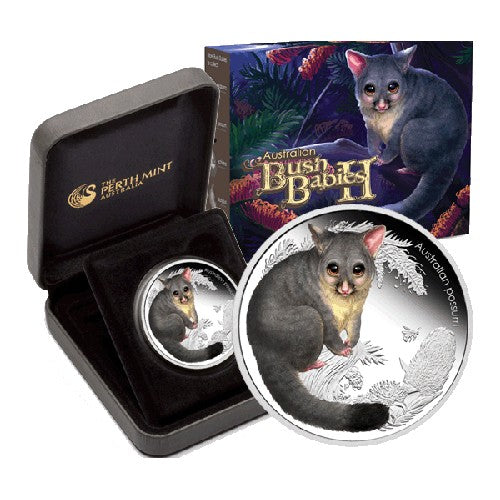 2013 50c Australian Bush Babies II Possum 1/2oz Silver Proof Coin