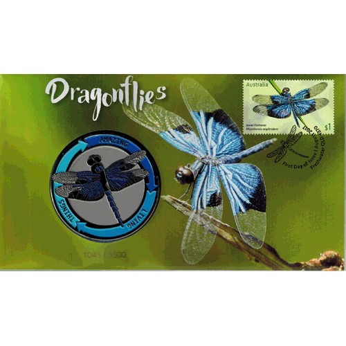 2017 Dragonflies Medallion & Stamp Cover PNC