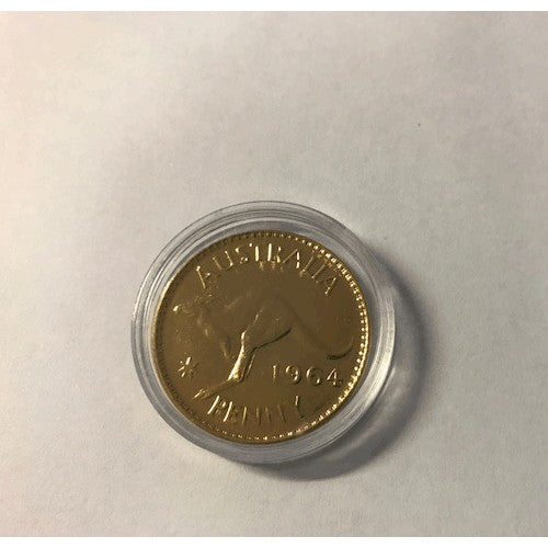1964 Gold Plated Australian Penny Each