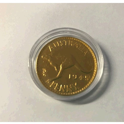 1945 Gold Plated Australian Penny Each