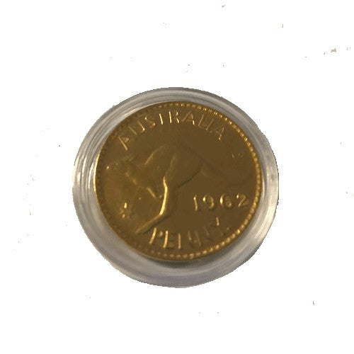 1962 Gold Plated Australian Penny Each