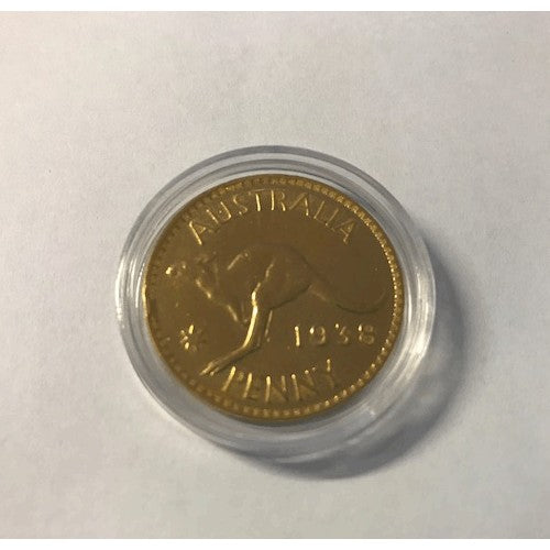 1938 Gold Plated Australian Penny Each