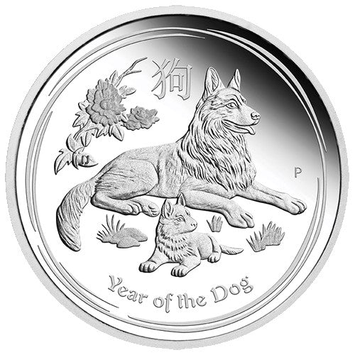 2018 $1 Australian Lunar Year of the Dog 1oz Silver Proof Coin