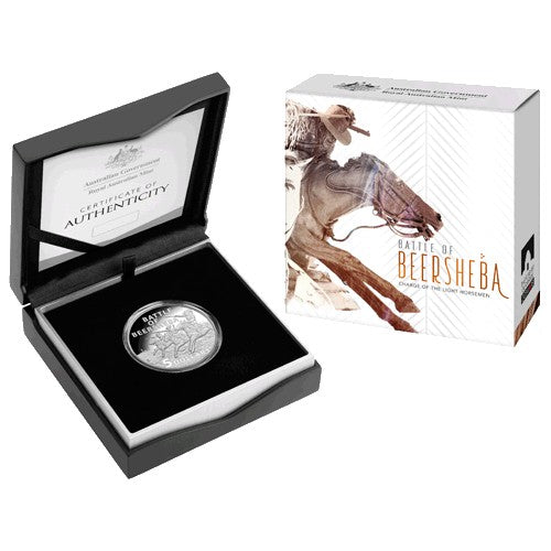 2017 $5 Battle of Beersheba : Charge of the Light Horsemen Fine Silver Proof Coin