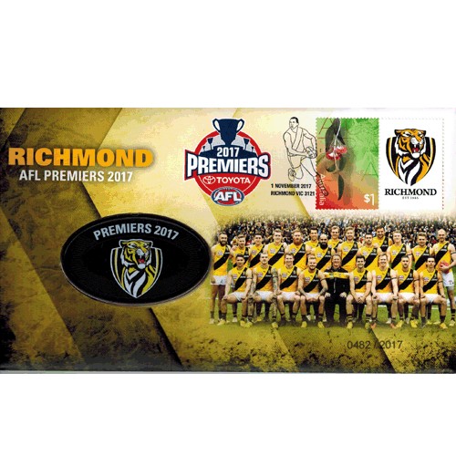 2017 AFL Premiers Richmond Tigers Medallion & Stamp Cover PNC