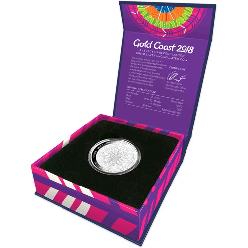 2018 $1 XXI Commonwealth Games - Legacy of Reconciliation 1oz Silver Uncirculated Coin