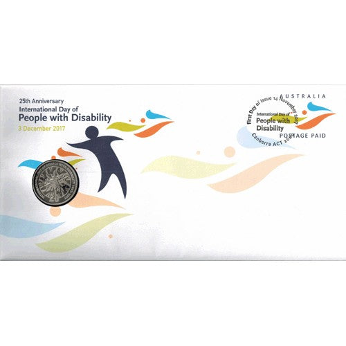 2017 20c 25th Anniversary of the International Day of People with Disability Coin & Stamp Cover PNC