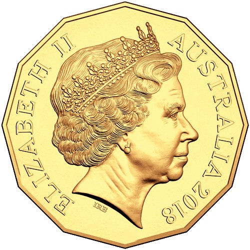 2018 50c XXI Commonwealth Games Gold Plated Uncirculated Coin