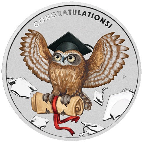 2018 $1 Graduation 1oz Silver Coloured Coin