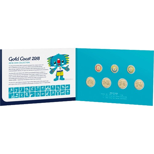 2018 XXI Commonwealth Games 7 Coin Collection