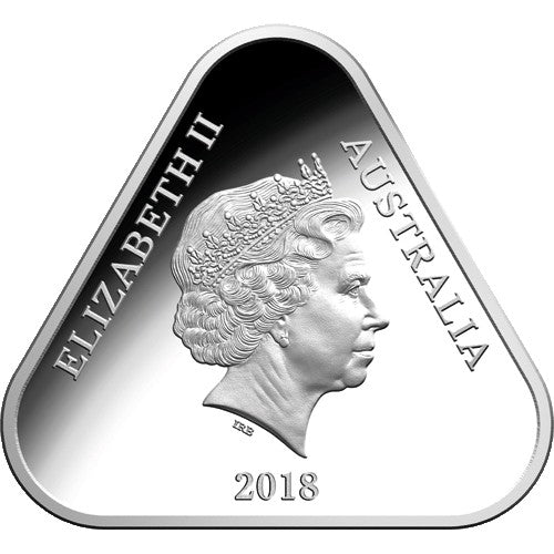 2018 $5 Land, Sea & Air Coloured Fine Silver Proof Triangular Coin ...