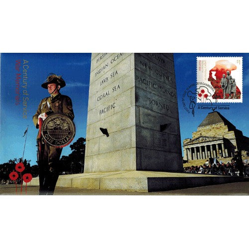 2018 $1 Armistice - A Century of Service War Memorial Coin & Stamp Cover PNC