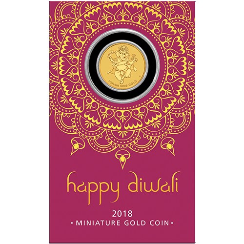 2018 $4 Diwali Festival 1g Gold Coin