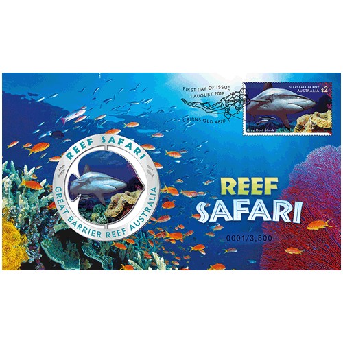 2018 Reef Safari LImited Edition Medallion & Stamp Cover PNC