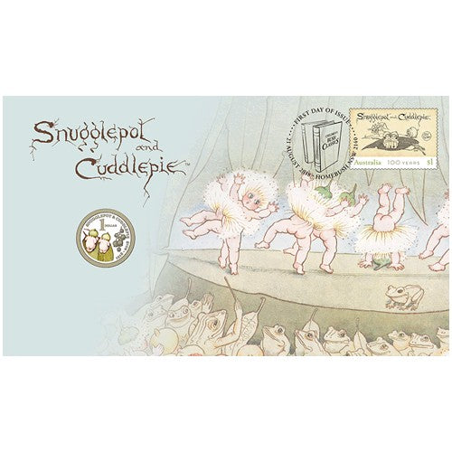 2018 $1 Snugglepot and Cuddlepie Coin & Stamp Cover PNC