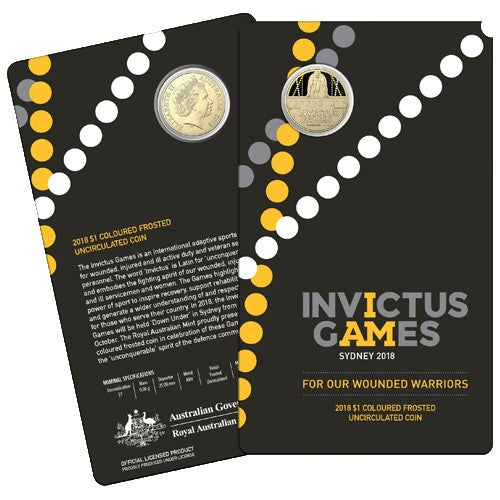 2018 $1 Invictus Games Sydney 2018 Coloured Frosted Uncirculated Coin