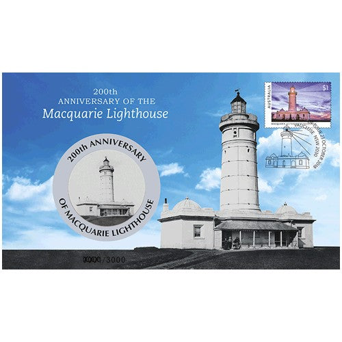 2018 200th Anniversary Macquarie Lighthouse Medallion & Stamp Cover PNC