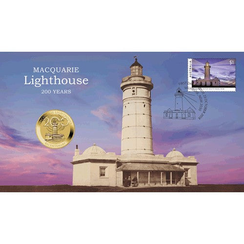 2018 $1 Macquarie Lighthouse Bicentenary Coin & Stamp Cover PNC