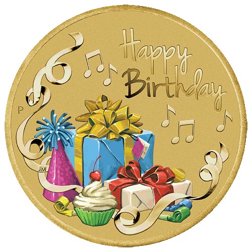 2019 $1 Happy Birthday Coin & Stamp Cover PNC