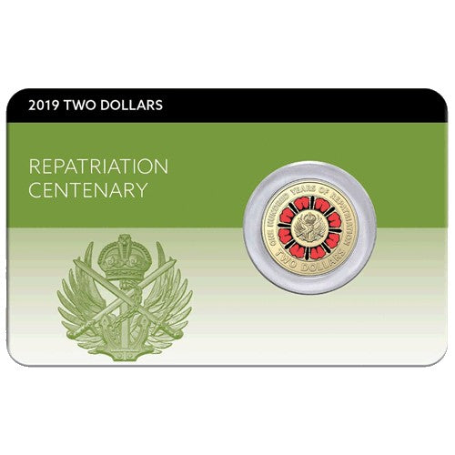 2019 $2 Bringing Them Home - A Hundred Years of Repatriation Al/Br Coloured Coin in Pack