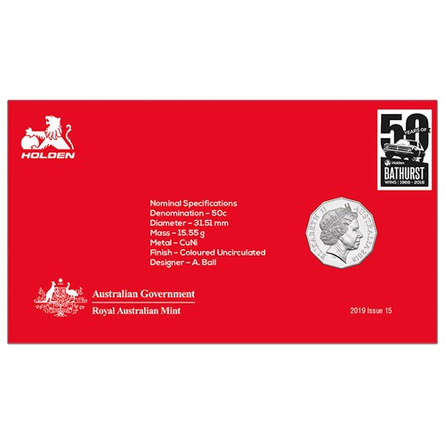 2018 50c Holden 2001 VX Commodore Coin & Stamp Cover PNC