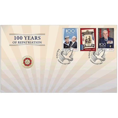 2019 $2 Bringing Them Home - A Hundred Years of Repatriation Coin & Stamp Cover PNC