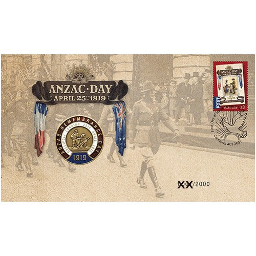 2019 ANZAC Day Limited Edition Medallion & Stamp Cover PNC