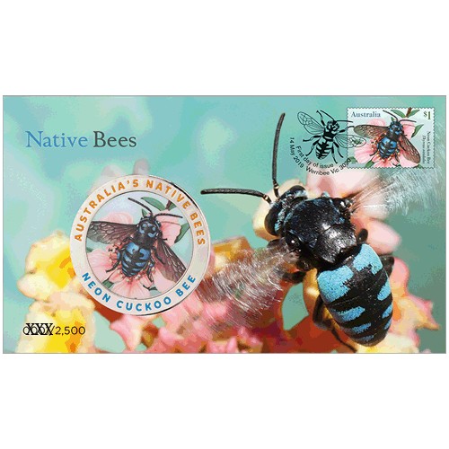 2019 Native Bees Medallion & Stamp Cover PNC