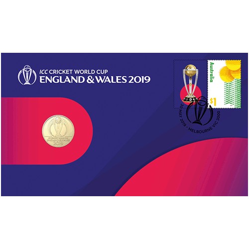 2019 $1 ICC Cricket World Cup Coin & Stamp Cover PNC