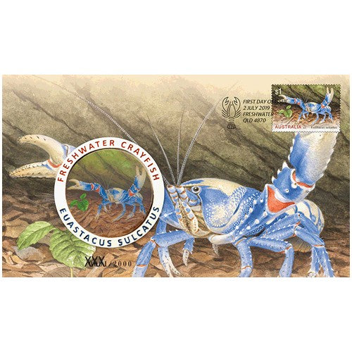 2019 Freshwater Crayfish Medallion & Stamp Cover PNC